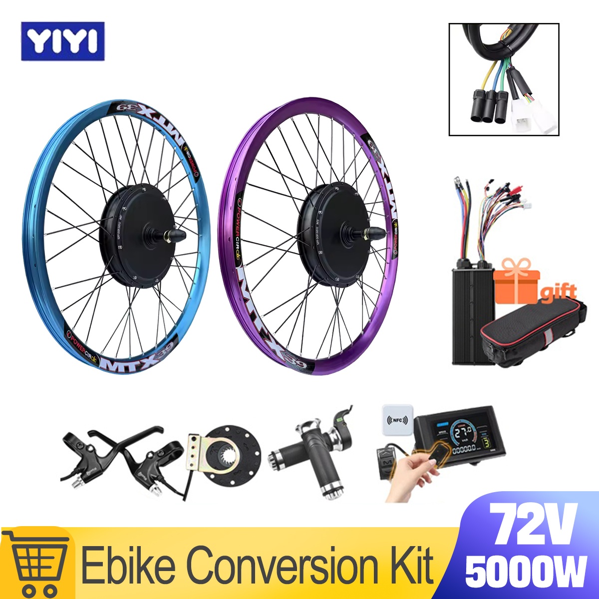 72V 5000W Hub Motor Kit - Neuer MTX39 72V 5000W E-Bike Umbausatz