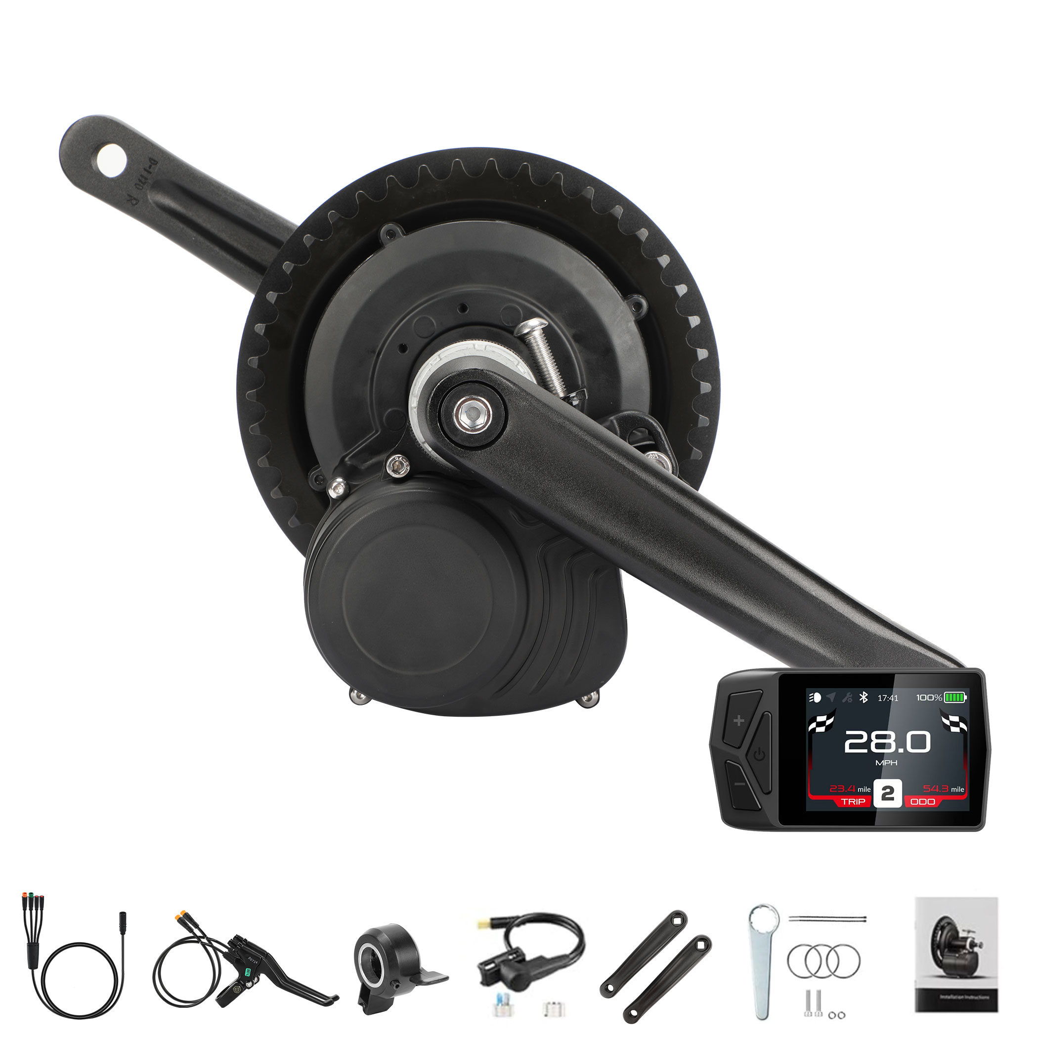 Tongsheng Tsdz2B Mid Drive Motor - TONGSHENG TSDZ2B‑1T4 Mittelmotor-Kit 48V 500W Spitzenleistung