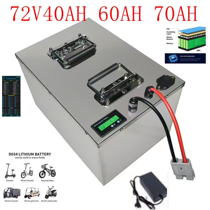 Electric Bicycle Battery 72V 30Ah - 72V Lifepo4-Ionen-Batterie Energiespeichersystem 30AH-200AH mit BMS