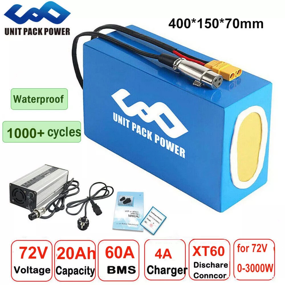 Electric Bicycle Battery 72V 30Ah - 72V 40AH E-Bike Akku-Pack 21700 Zellen