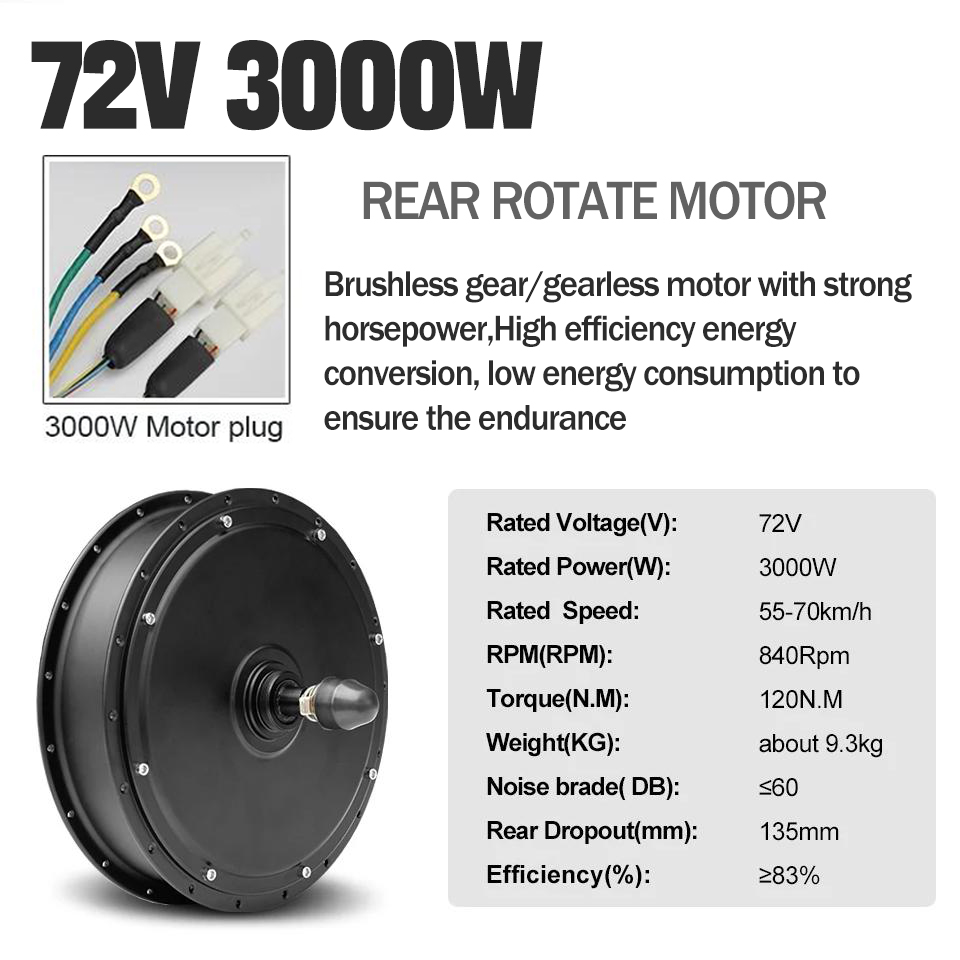 3000W MTX39 E-Bike Umrüstsatz  – Ebike Conversion Kit 72V 3000W Bewertung und Preis