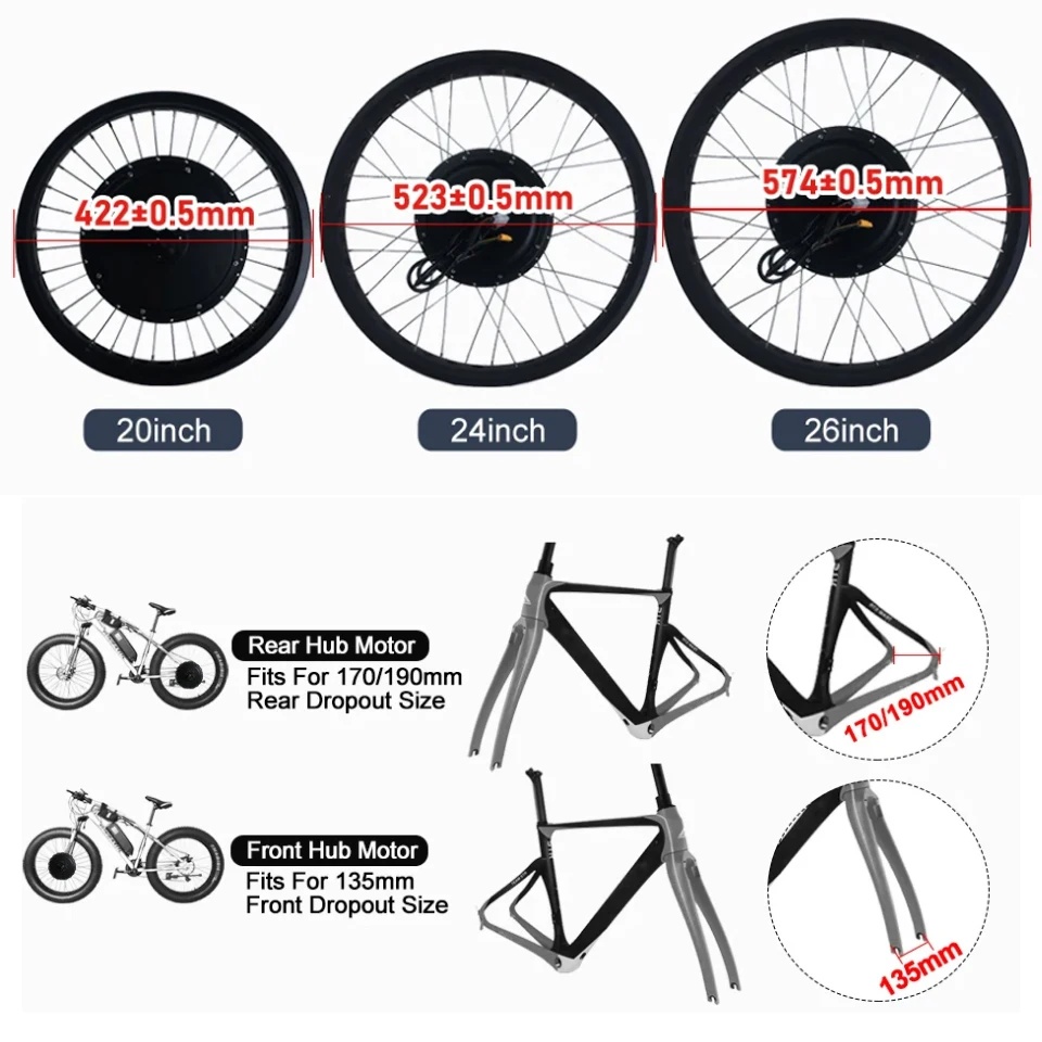 72V 3000W Fat Tire Schneefahrr – Fat Tire Ebike Conversion Kit 2000W Bewertung und Preis